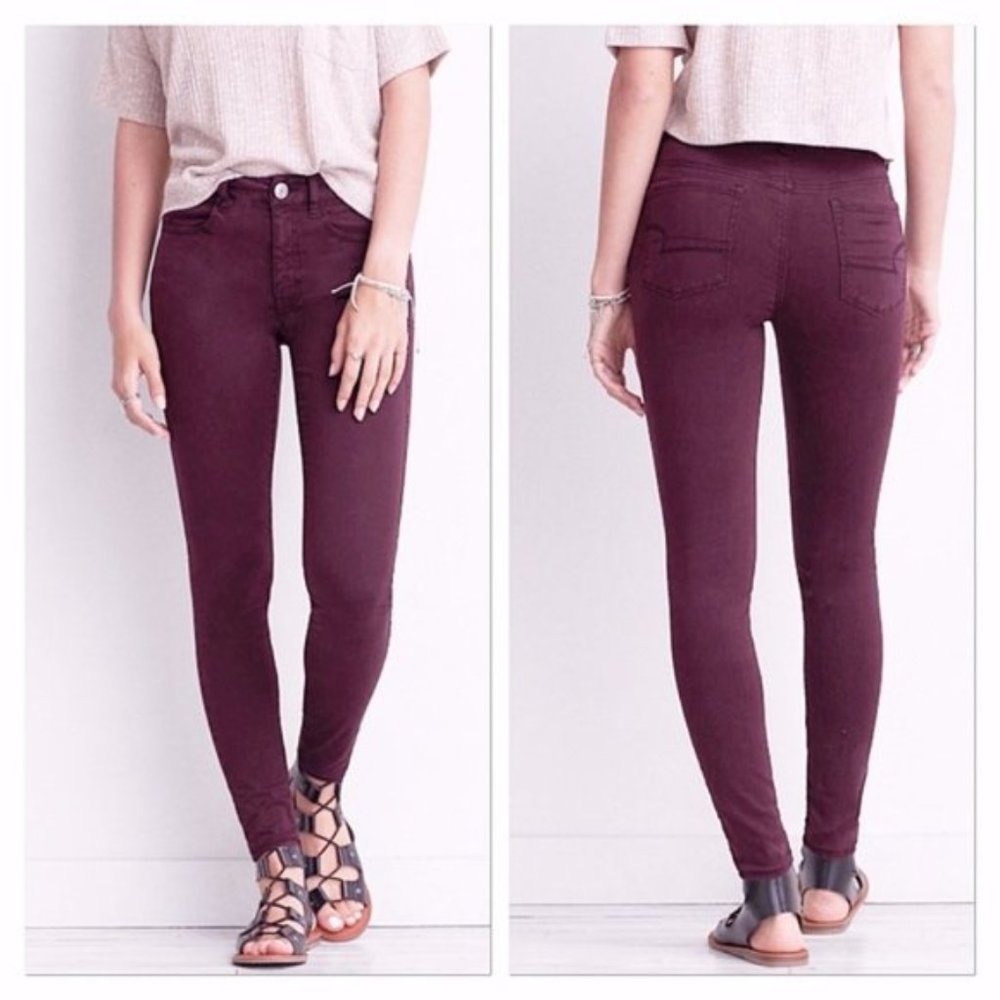 American Eagle Maroon Extreme Legging